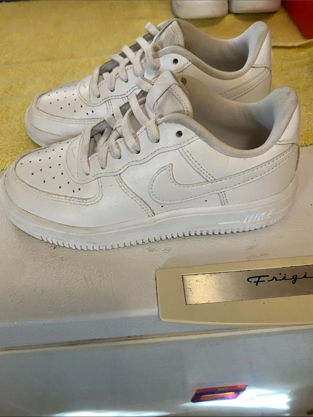 Nike Kids White Leather Sneakers